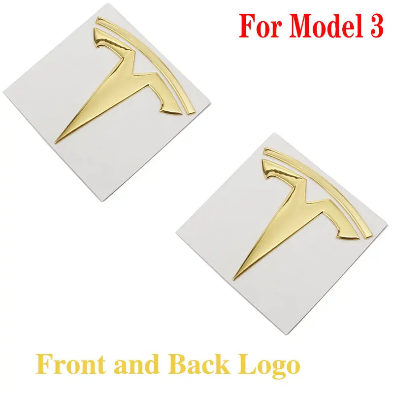 2pcs Tesla Metal Original Sticker For Model 3 Model Y Trunk Replace Emblem Stickers