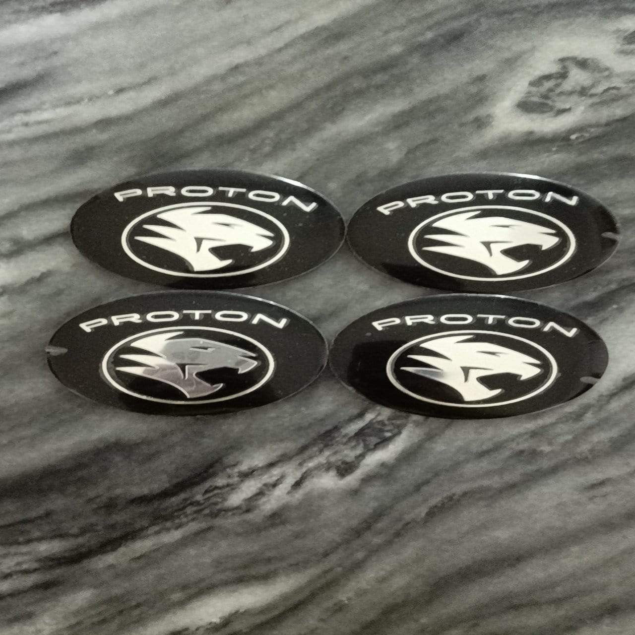 4x 56.5mm Black Car Wheel Center Hub Caps Covers Emblem Logo For Proton-Realmancar