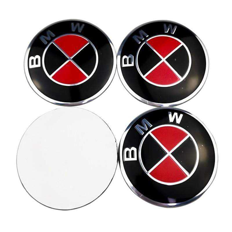 4pcs 56mm Car Rim Wheel Center Hub caps Resin Badge wheel Decal Sticker for BMW - larahd