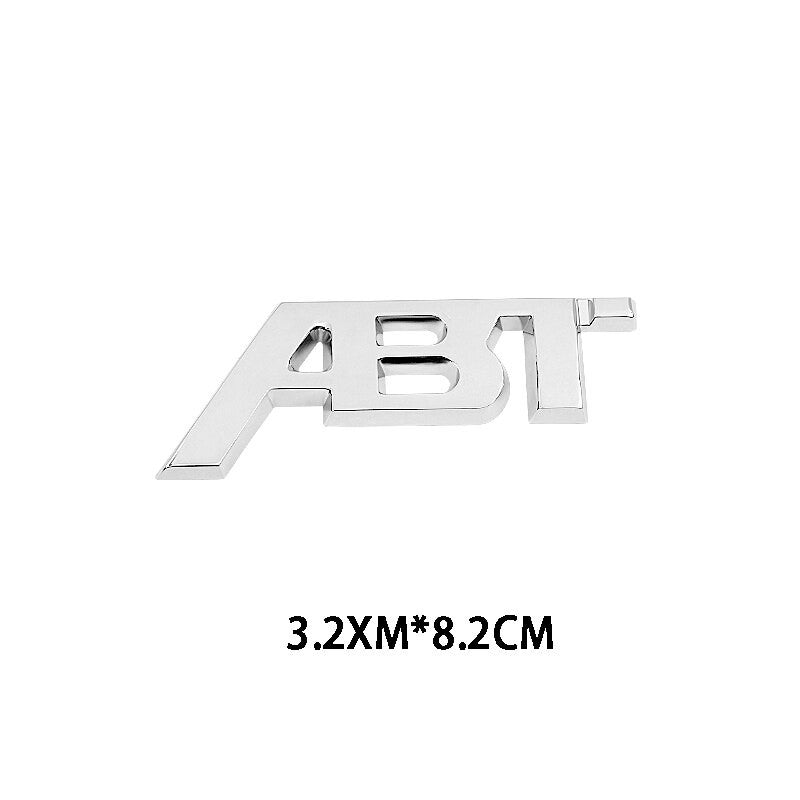 Metal ABT Badge 4Motion Emblem Decals Front Grille Stickers For Audi - larahd