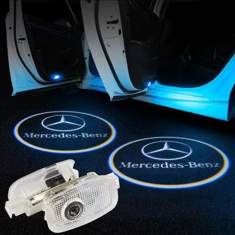 2X Mercedes Shadow Light Logo Door Courtesy LED Projector Ghost Laser for Mercedes-Benz - larahd