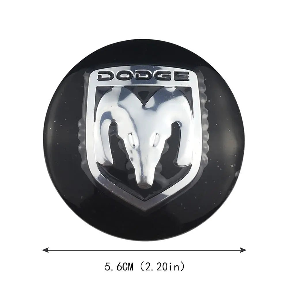 4PCS 56mm Dodge Sheep Viper RT Car Wheel Center Hub Cap Sticker Auto Tire Emblem Badge Decal - larahd