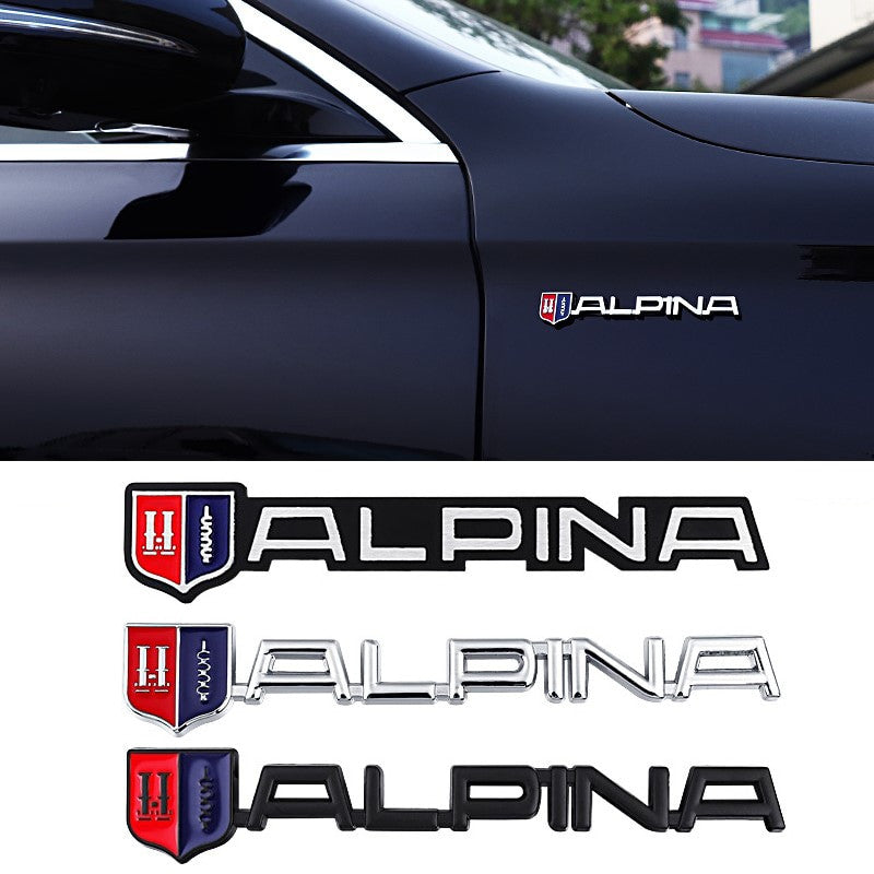 Metal Alpina Grille Emblem Badge Auto Trunk Rear Tailgate sticker - larahd