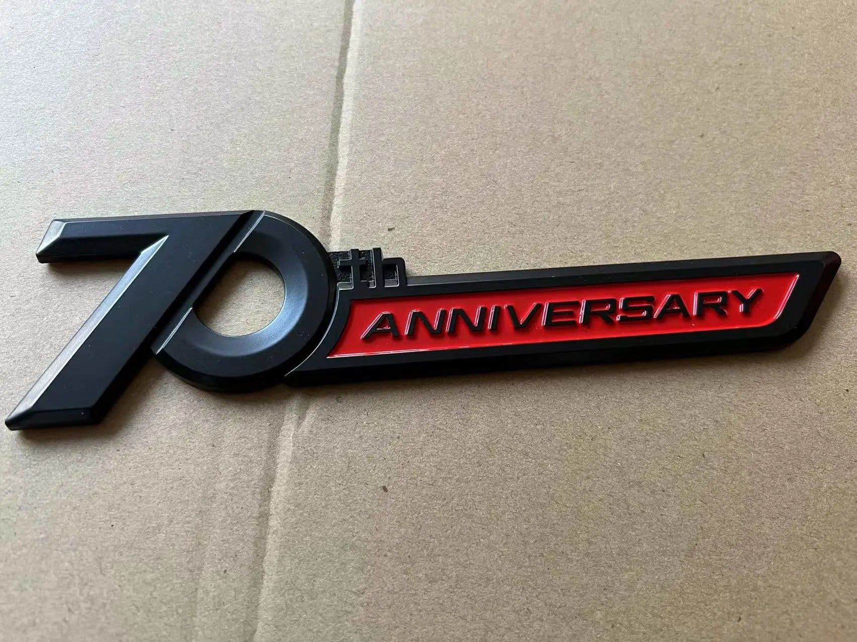 1 pic Side Emblem 70th Anniversary 3D Emblem Trunk Badge Sticker For Toyota Land Cruiser - larahd