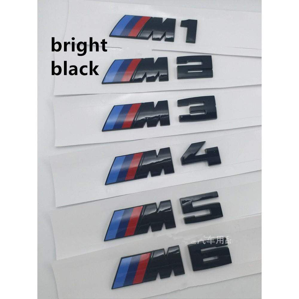 1pc BMW Sports M Badge Car body Sticker M1 M2 M3 M4 M5 M6 Sports badge Labeling sticker - larahd