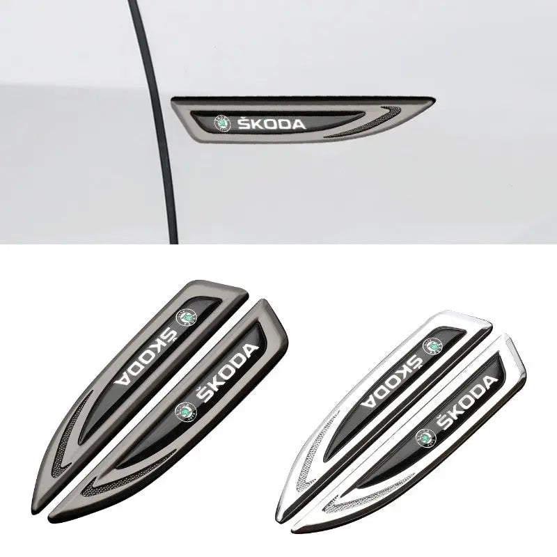 Car Fender Stickers for Skoda Octavia 2 A7 Tour RS Rapid Kodiaq Felicia Superb Kamiq Auto Body Decals Emblem Styling Decoration - larahd