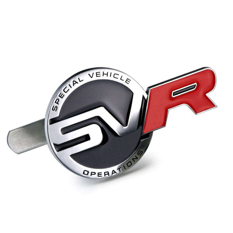 1Pcs Metal Sticker SV SVR Badge Emblem Decals For Range Rover Evoque Defender Discovery - larahd