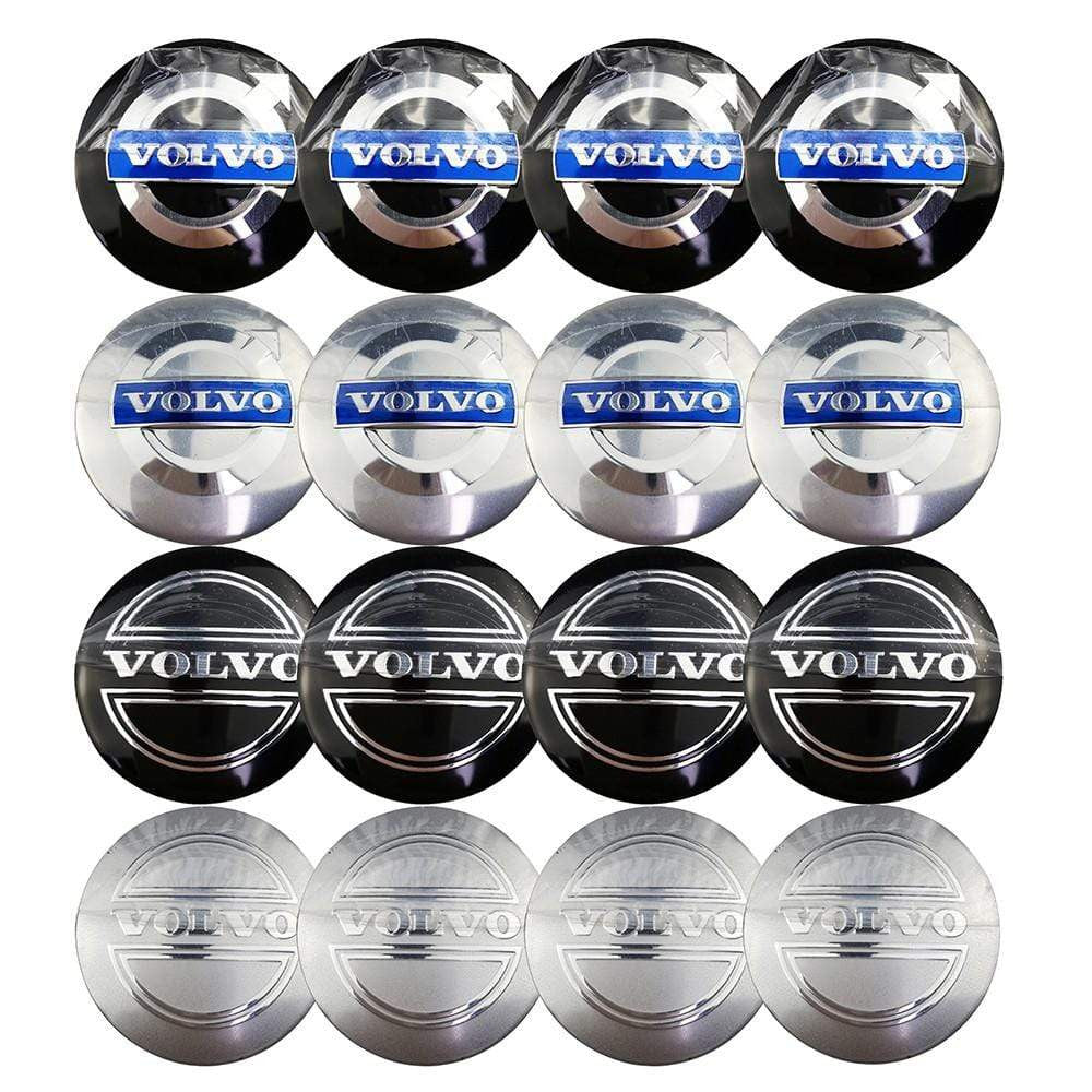 4PCS 56mm Volvo Logo Car Wheel Center Hub Cap Sticker Auto Tire Emblem Badge Decal - larahd