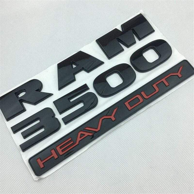 Car Styling Emblem Badge Body Rear Trunk Sticker For Dodge RAM 1500 2500 3500 Heavy Duty Lettter 3D Auto Decoration Accessories