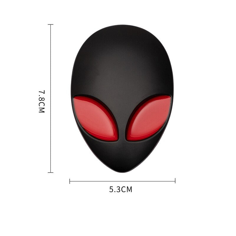 Alien Head UFO Auto Badge Decal Car Emblem Rear Trunk Sticker - larahd