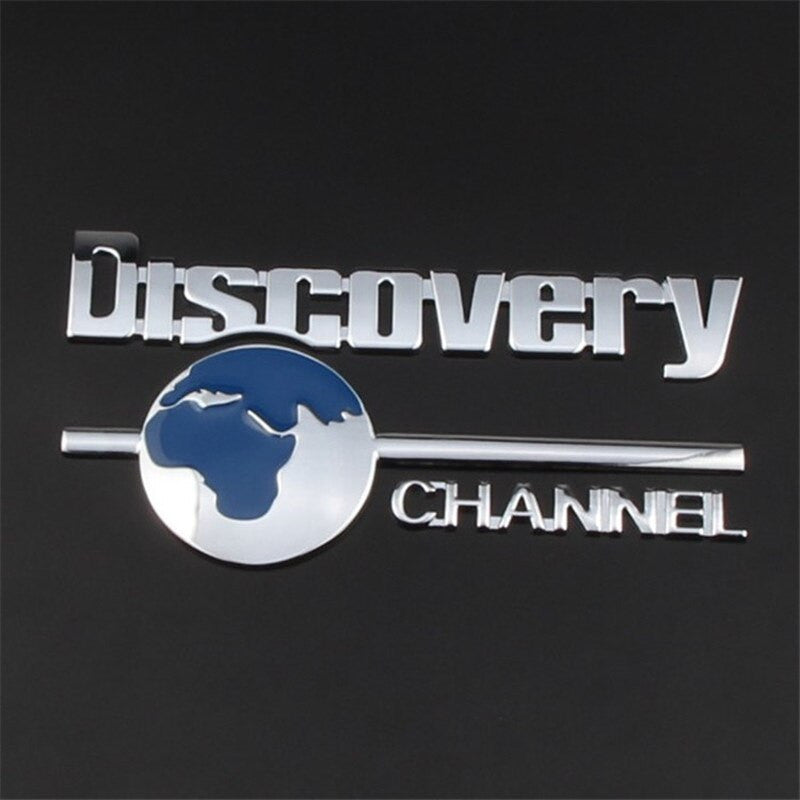 3D Metal Chrome DISCOVERY CHANNEL Logo Car Fender Emblem Badge Decal Sticker