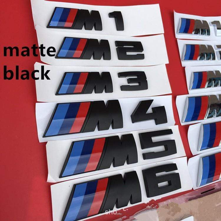 1pc BMW Sports M Badge Car body Sticker M1 M2 M3 M4 M5 M6 Sports badge Labeling sticker - larahd