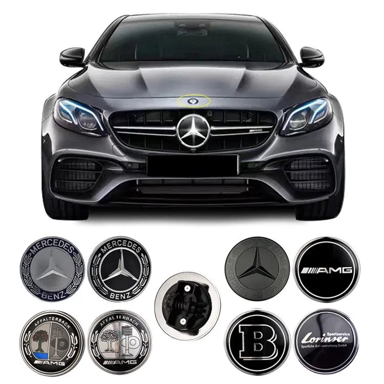 57mm For Mercedes Benz AMG Apple Tree Brabus Lorinser Front Hood Center Cover Emblem Badge - larahd