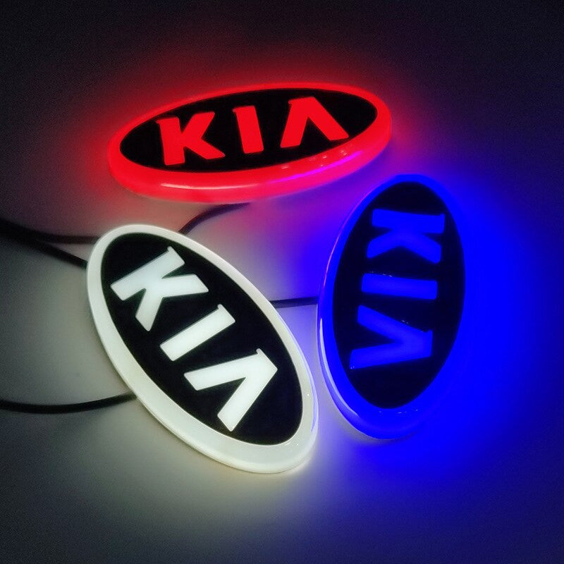 5D LED KIA Emblem Glowing Light Badge for Kia K5 Forte Soul Sorento Cerato - larahd