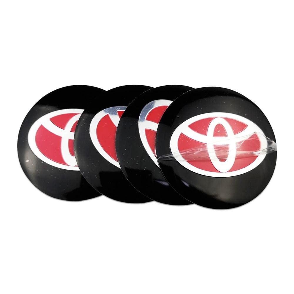 56mm 4pcs Toyota TRD VXR Vios Camry Corolla 4runner Tundra Crown Car Wheel Center Hub Cap Sticker Emblem Badge Decal-Realmancar