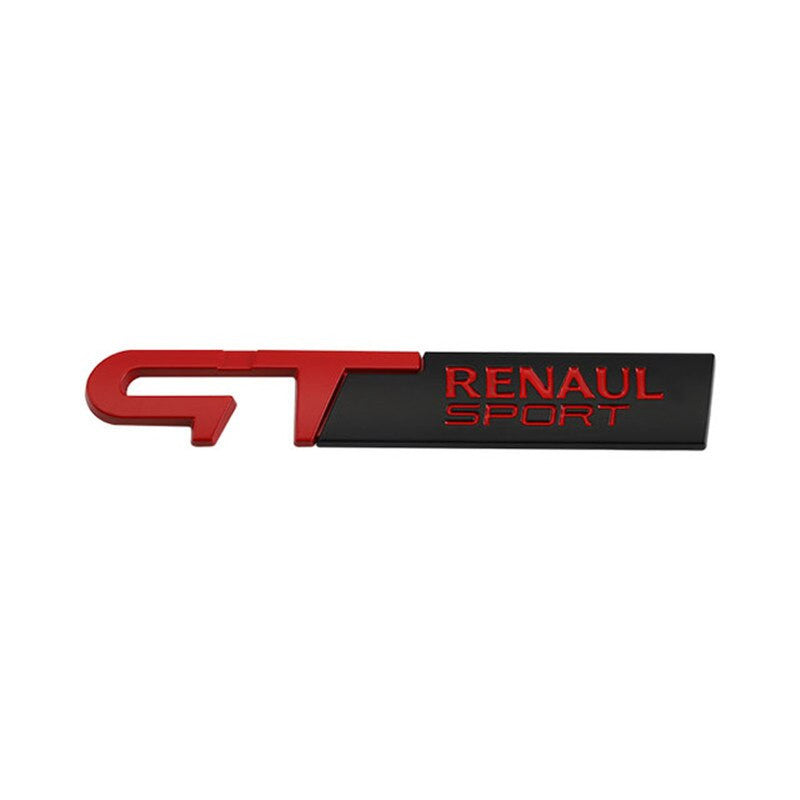 Metal GT Renaul Sport Badge rear Emblem tail sticker For Peugeot Kia - larahd