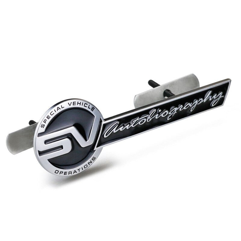 1Pcs Metal Sticker SV SVR Badge Emblem Decals For Range Rover Evoque Defender Discovery - larahd