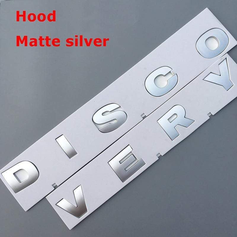 Round Font Letter Emblem Badge for DISCOVERY 4 V8 HSE SPORT Car Refitting Hood Rear Trunk Logo Sticker - larahd