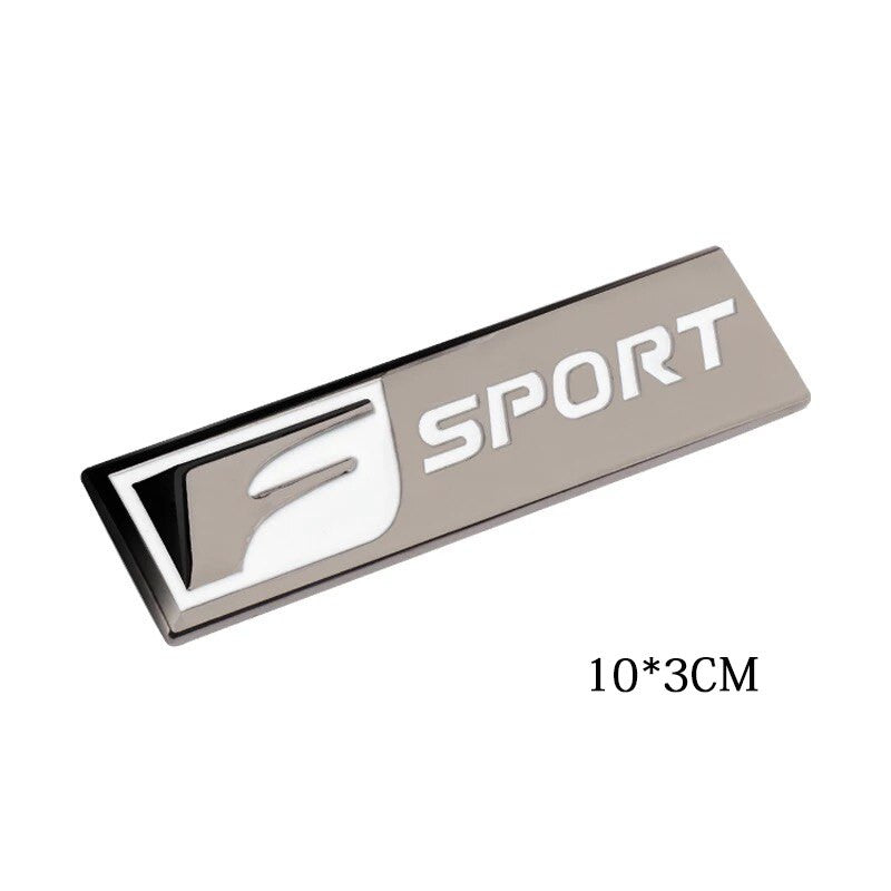 F-Sport Emblem Metal Logo Badge Side Fender Marker Trunk Lid for Lexus - larahd