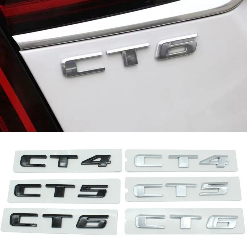 3D Stickers Decals For Cadillac CT4 CT5 CT6 25T 28T 40T AWD Rear Trunk Body Emblem Badge - larahd