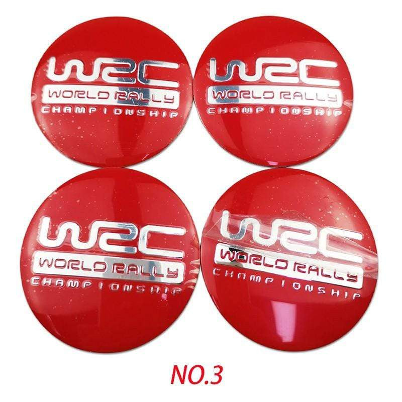 4PCS 56mm WRC World rally championship Car Wheel Center Hub Cap Sticker Auto Tire Emblem Badge Decal-Realmancar