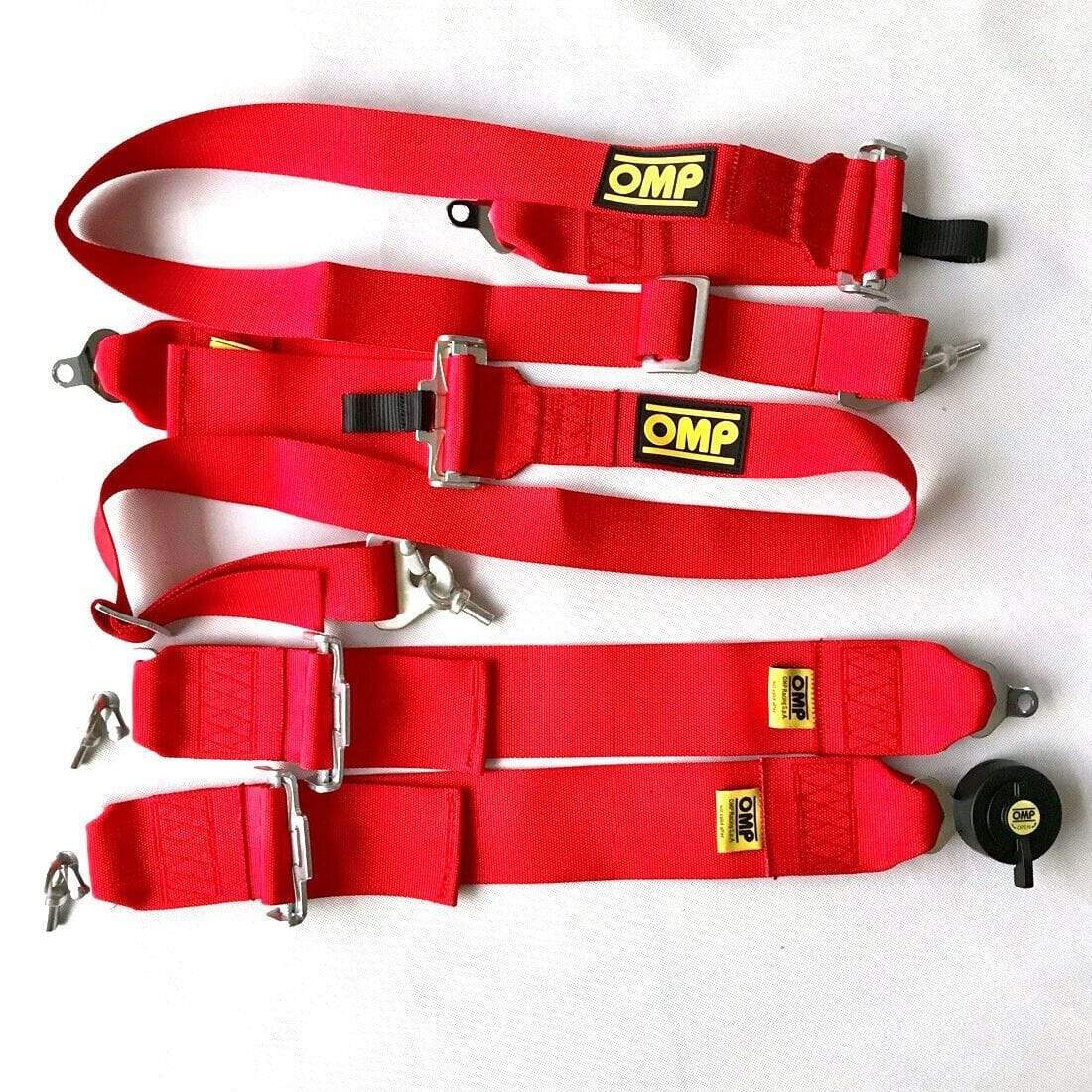 1 Set Universal Red/Black/Blue 4 Point Camlock Quick Release Racing Car Seat Belt Harness