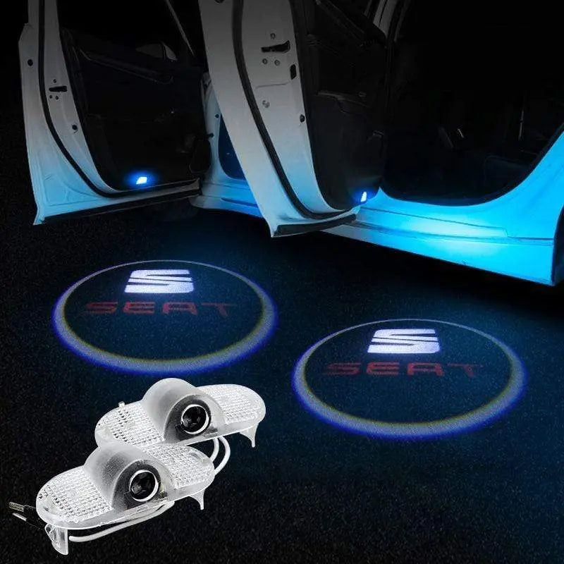 2X LED Car Door Welcome Light HD Logo Courtesy Projector Ghost Laser SEAT - larahd