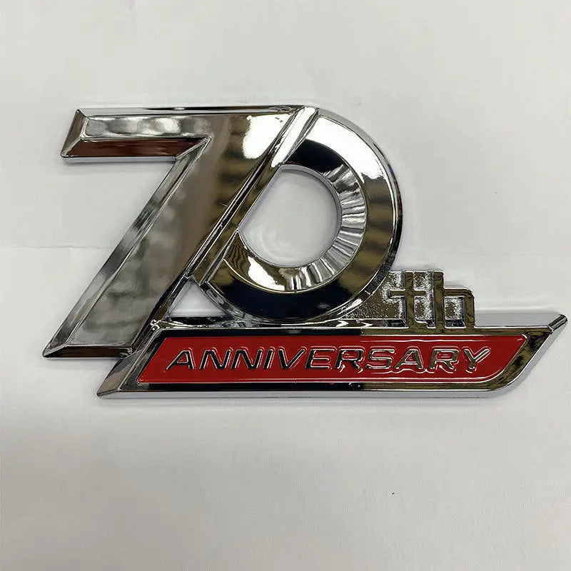 1 pic Side Emblem 70th Anniversary 3D Emblem Trunk Badge Sticker For Toyota Land Cruiser - larahd