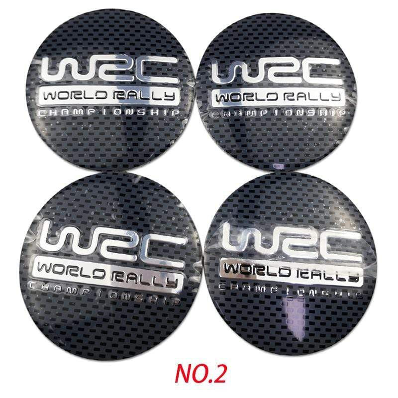 4PCS 56mm WRC World rally championship Car Wheel Center Hub Cap Sticker Auto Tire Emblem Badge Decal-Realmancar