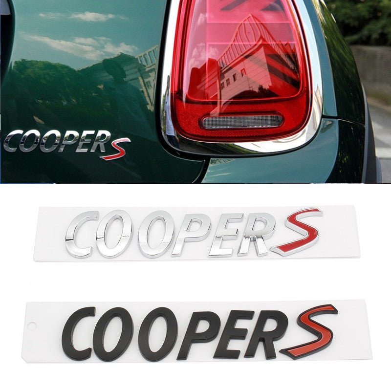 Black Emblem Badge Chrome Cooper S Logo Countryman Clubman For Mini Cooper - larahd