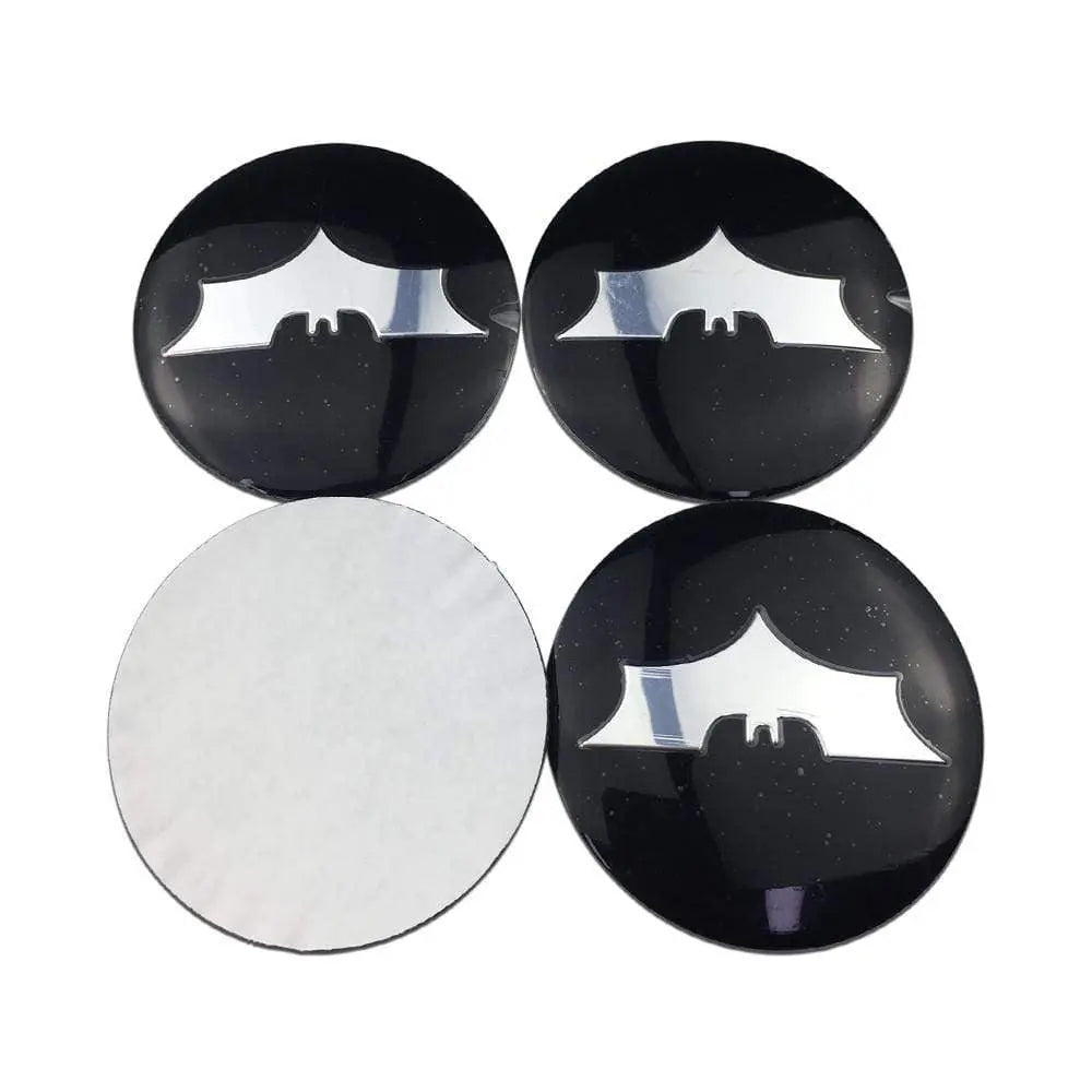 4PCS 56mm Batman Bat Car Wheel Center Hub Cap Sticker Auto Tire Emblem Badge Decal