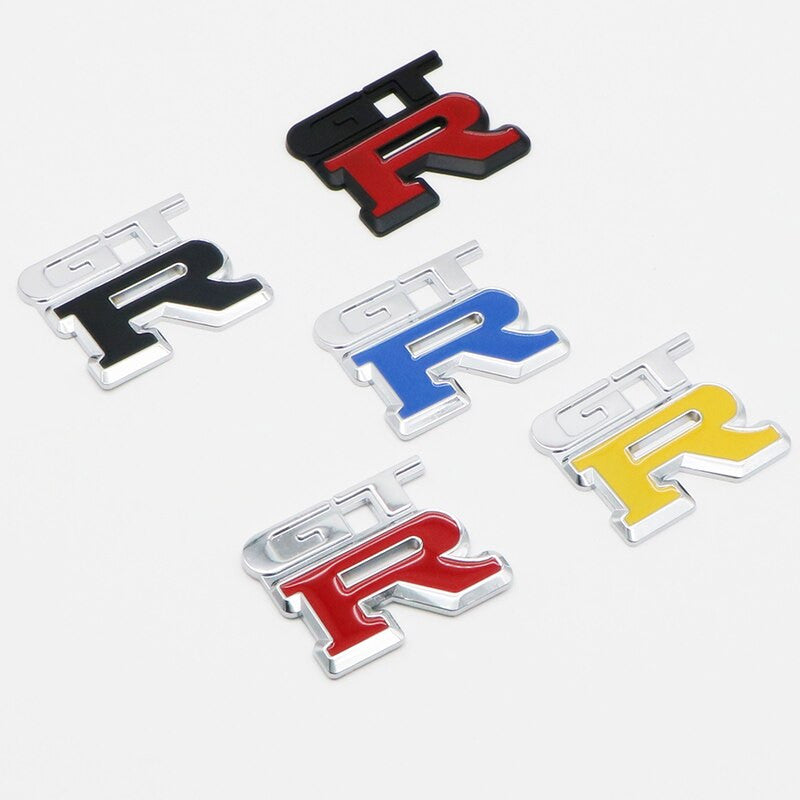 3D Metal GTR Racing Sport Stickers Decals emblem For Nissan GT-R - larahd