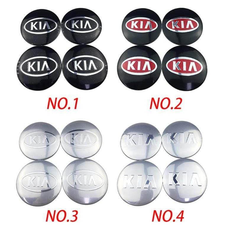 4pcs 56mm KIA K3 K5 Modified Lion Head Car Wheel Center Hub Cap Sticker Auto Tire Emblem Badge Decal - larahd