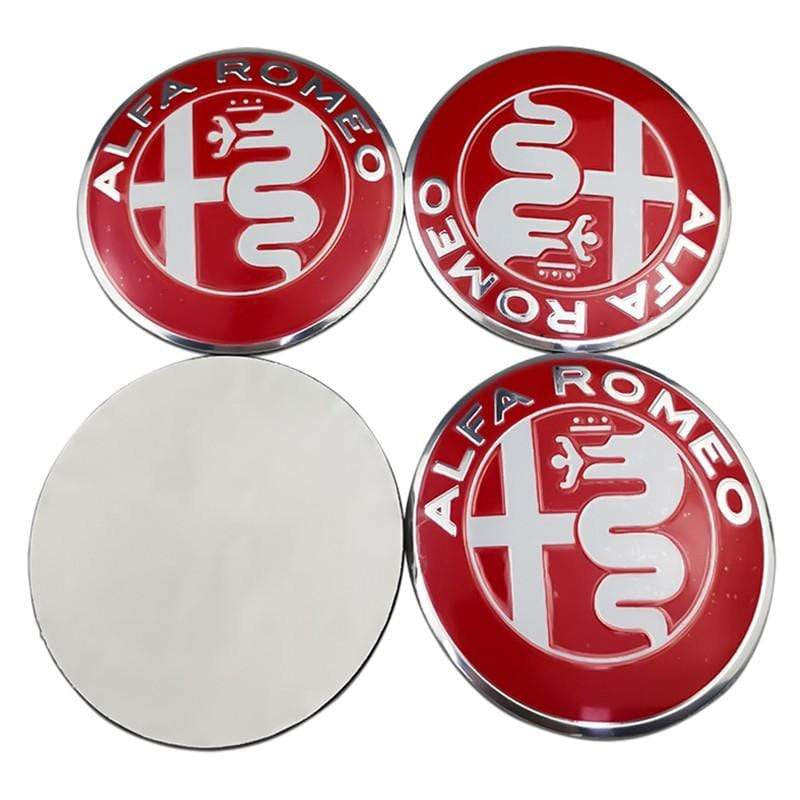 4pcs 56mm Alfa Romeo Car Wheel Center Hub Cap Sticker Auto Tire Emblem Badge Decal Accessories