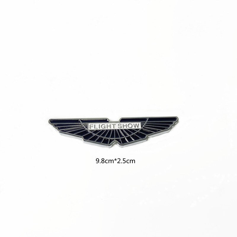 3D Metal Sticker Flight Show Side Front Body Badge for Aston Martin - larahd