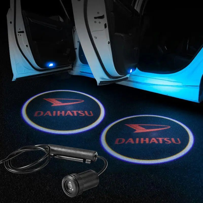 2pcs LED Car Door Courtesy Projector Laser Ghost Shadow Light For Daihatsu Logo