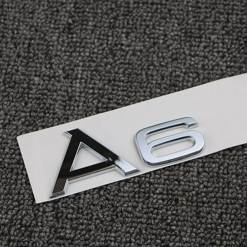 For Audi A3 A4 A5 A6 A7 A8 Q3 Q5 Q7 3.2 3.0T 2.0T 4.2 2.4 3.6 Rear Emblem Badge Sticker - larahd