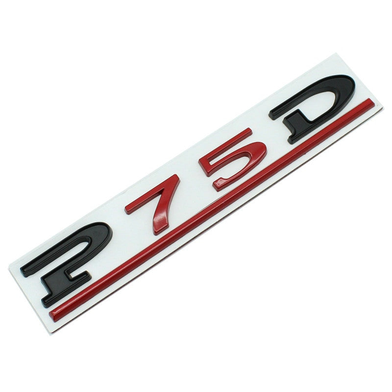 P75D P80D P90D P100D Badge Tesla Rear Trunk Lid Emblem Decal for Model 3 X S Y - larahd