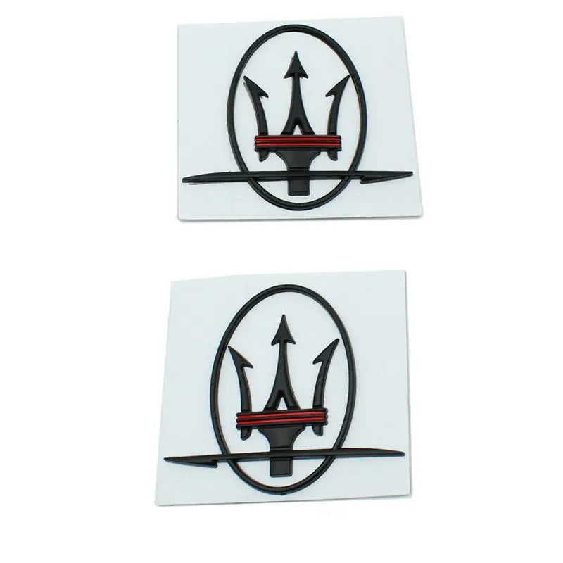 2pcs 3D ABS Stickers Decals Emblem Badge For Maserati Ghibli Granturismo Levante