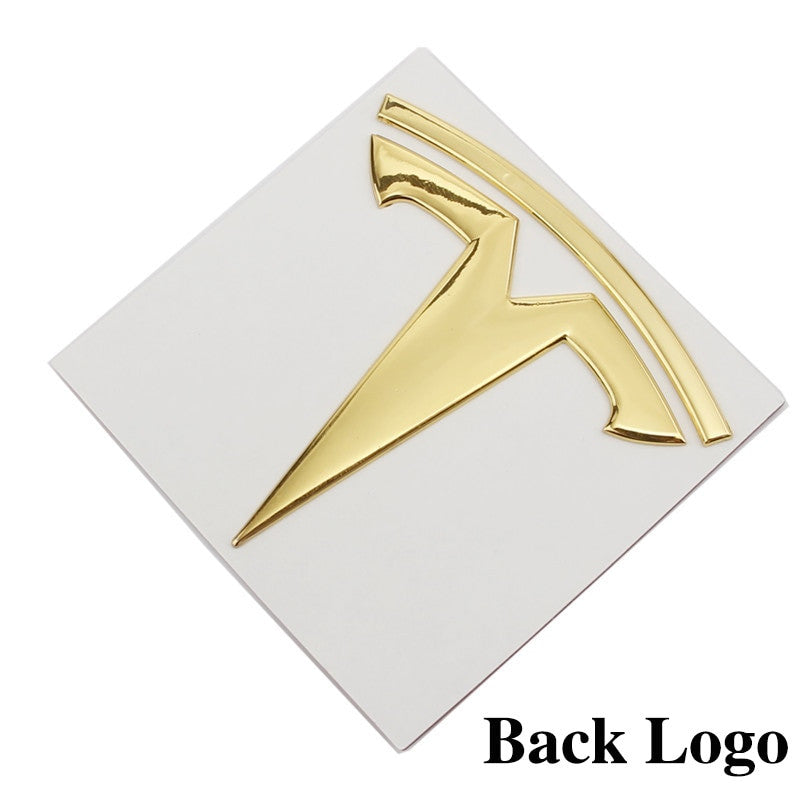 Metal Alloy Front Hood & Rear Tesla Emblem T Logo Badge For Tesla Model 3 - larahd