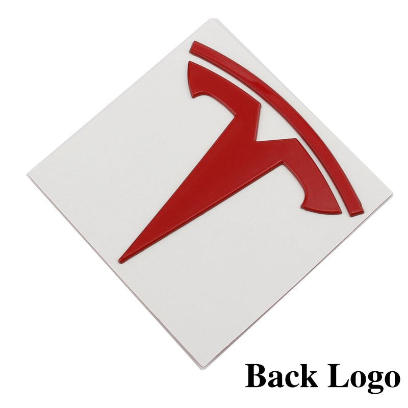 Metal Alloy Front Hood & Rear Tesla Emblem T Logo Badge For Tesla Model 3 - larahd