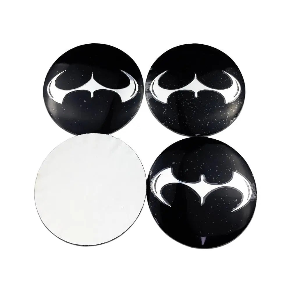 4PCS 56mm Batman Bat Car Wheel Center Hub Cap Sticker Auto Tire Emblem Badge Decal