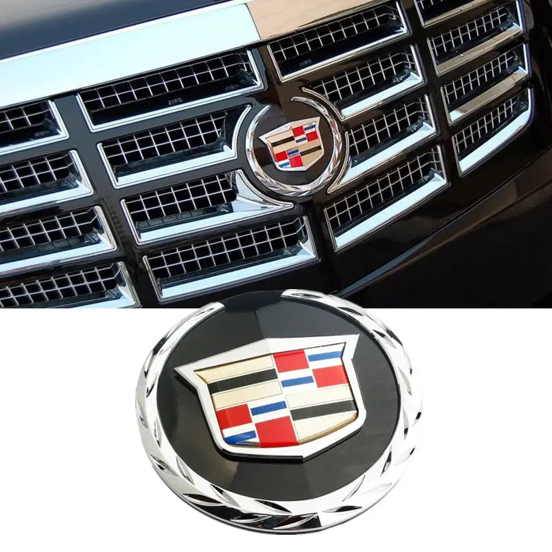 Front Grille Center Emblem Badge Sticker for Cadillac Escalade 2007-2014 - larahd