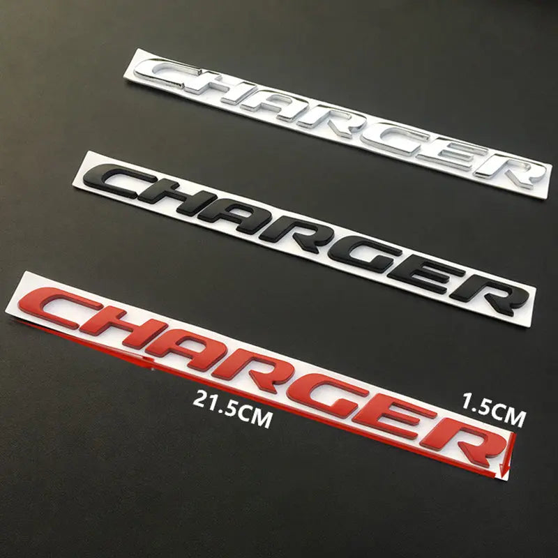 Metal Raider Charger Fender Rear Trunk Emblem Badge for Dodge Charger GT AWD 500 SRT R/T - larahd