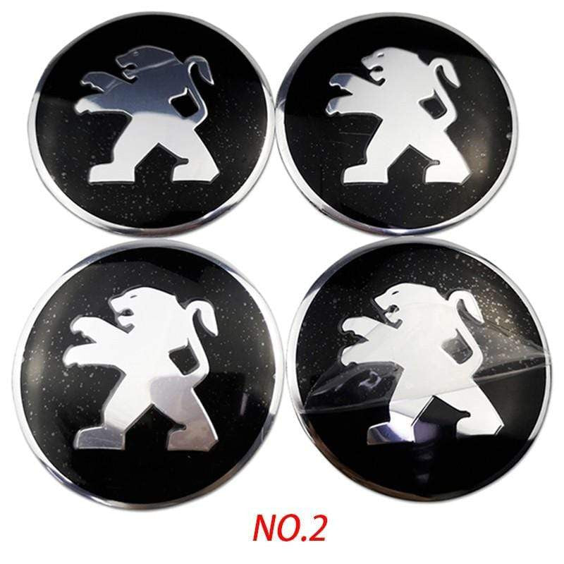 4PCS 56mm Peugeot  Logo Car Wheel Center Hub Cap Sticker Auto Tire Emblem Badge Decal-Realmancar