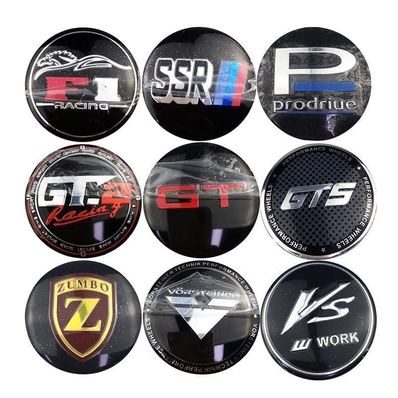 4pcs 56mm Vorsteiner SSR F1 GT ZUMBO Prodriue GTS Car Wheel Center Hub Cap Sticker Auto Tire Emblem Badge Decal Accessories-Realmancar