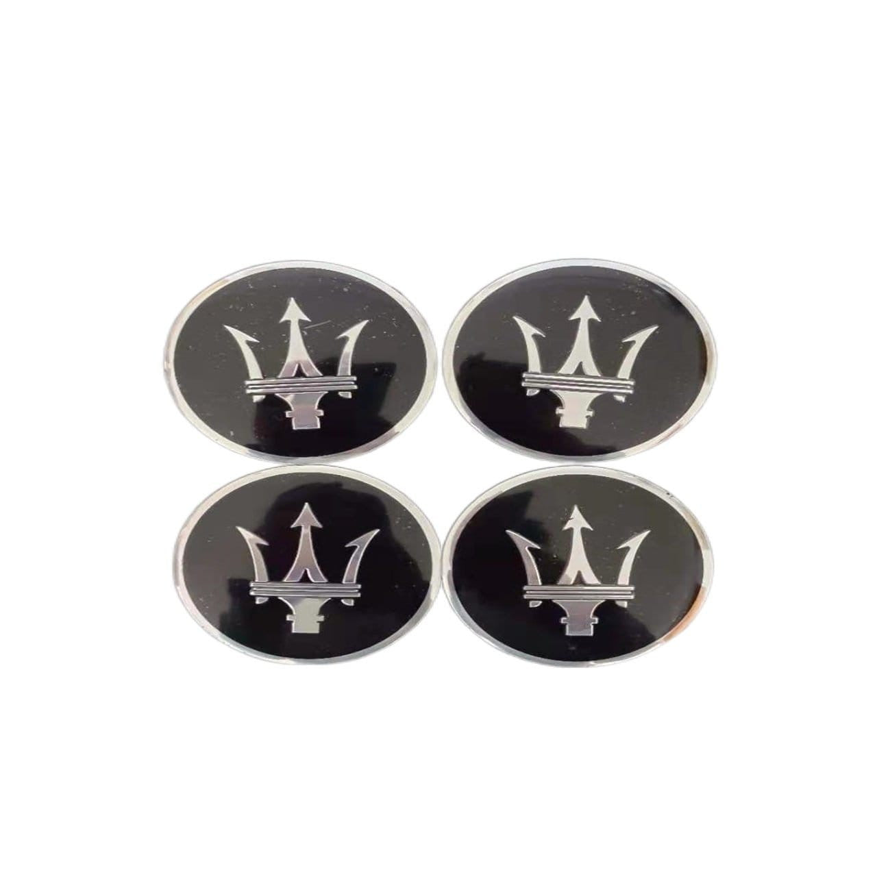 4Pcs 56.5mm Car Wheel Center Caps Emblem Sticker Decal Badge Logo For Maserati-Realmancar