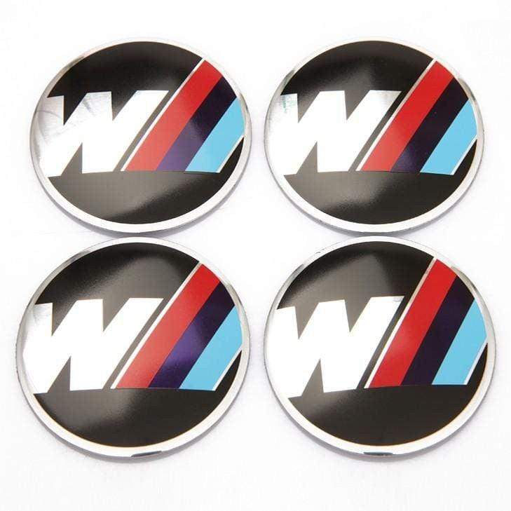 4pcs 56mm Car Rim Wheel Center Hub caps Resin Badge wheel Decal Sticker for BMW - larahd