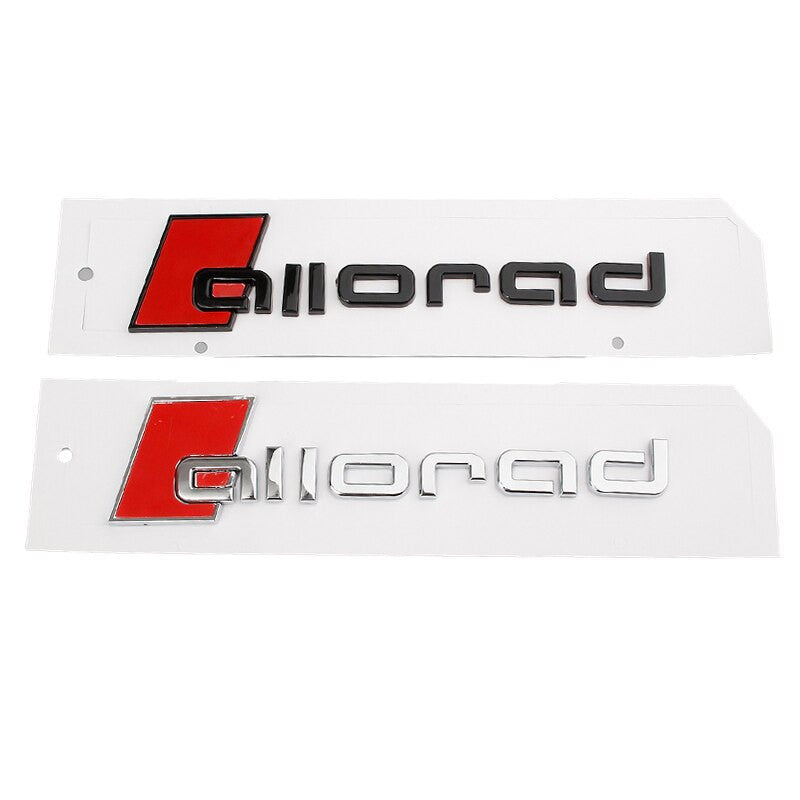 3D ABS Audi Allroad Chrome Decal Sticker For A4 B9 A6 C5 C7 C8 Badge Emblem - larahd