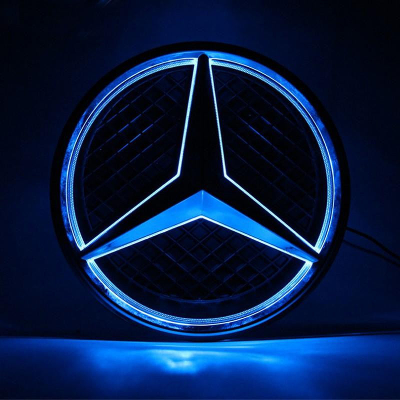 LED  Illuminated Front Light Logo Car Front Grill Grille Star Emblem Badge for Mercedes-Benz